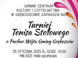 Plakat turniej tenisa stołowego miniatura