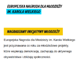 Plakat Europejska Nagroda dla Młodzieży im. Karola Wielkiego 2025 miniatura