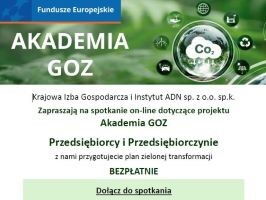 Plakat bezpłatne szkolenie Akademii GOZ miniatura