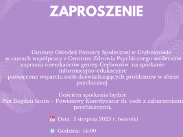 Zaproszenie na spotkanie informacyjno – edukacyjne miniatura