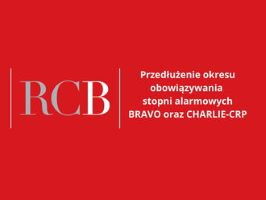 Przedłużenie obowiązywania stopni alarmowych BRAVO i CHARLIE-CRP