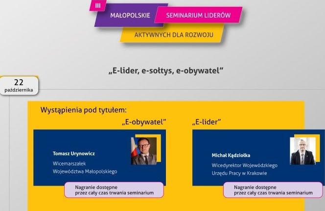 III Małopolskim Seminarium Liderów Aktywnych dla Rozwoju