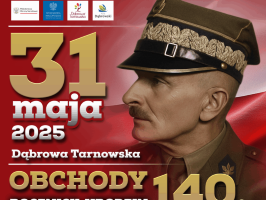 Plakat obchody 140 rocznicy urodzin generała Mariana Kukiela miniatura
