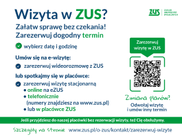 Plakat wizyta w ZUS miniatura