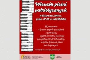 Wieczór pieśni patriotycznych – zaproszenie