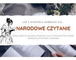 Narodowe Czytanie – zaproszenie do udziału