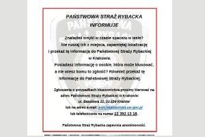PAŃSTWOWA STRAŻ RYBACKA INFORMUJE
