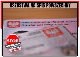 Plakat Oszustwa na spis powszechny