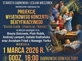Plakat Rodzina Ulmów Sprawiedliwi z Markowej miniatura