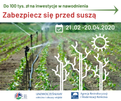 ARiMR: Zabezpiecz gospodarstwo przed suszą, złóż wniosek o dotację