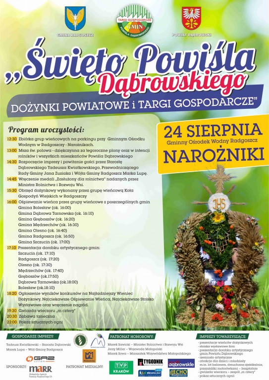 files/pliki/aktualnosci/2014/08sierpien/ZAPRASZAMY NA Swieto Powisla Dabrowskiego – Dozynki Powiatowe i/plakat_Swieto Powisla Dabrowskiego.jpg