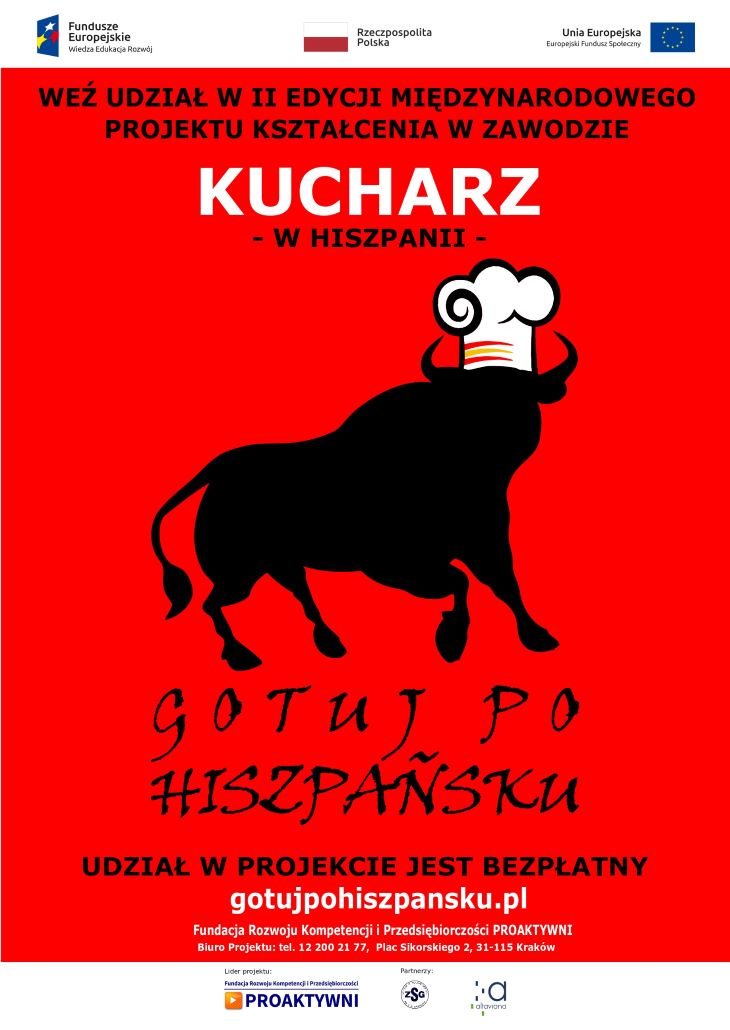 Plakat gotuj po hiszpańsku