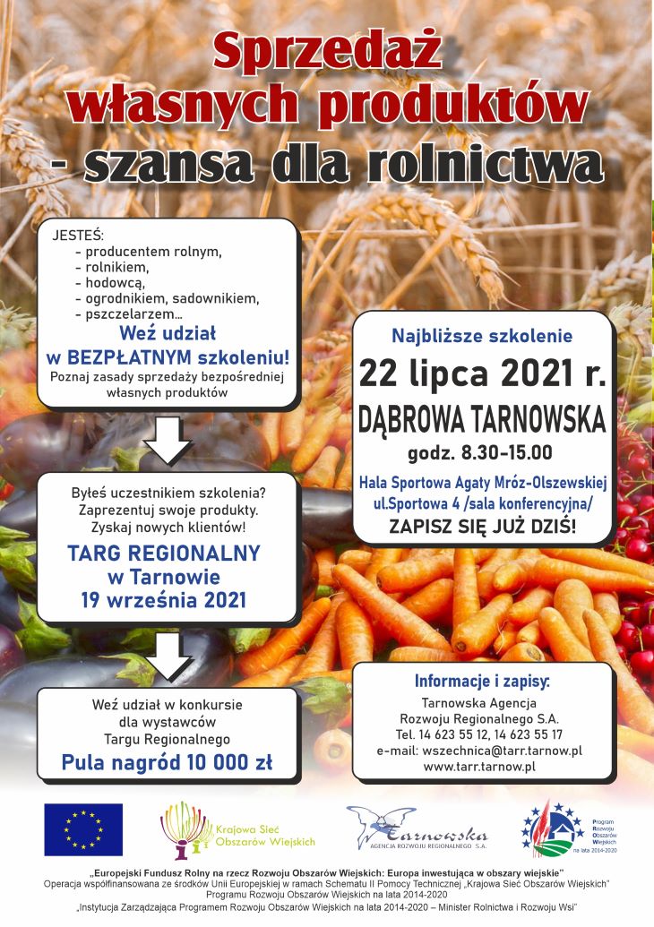 Bezpłatne szkolenie dla rolników!