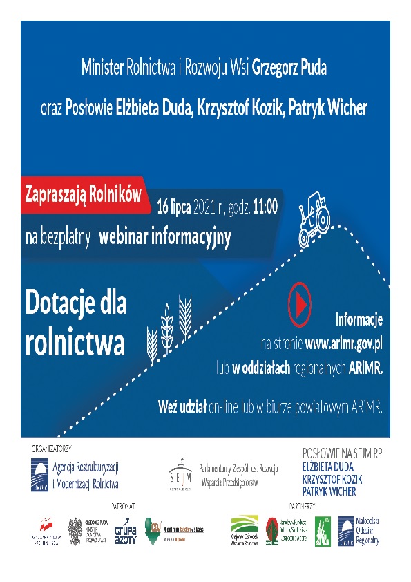 Bezpłatny webinar informacyjny dla rolników
