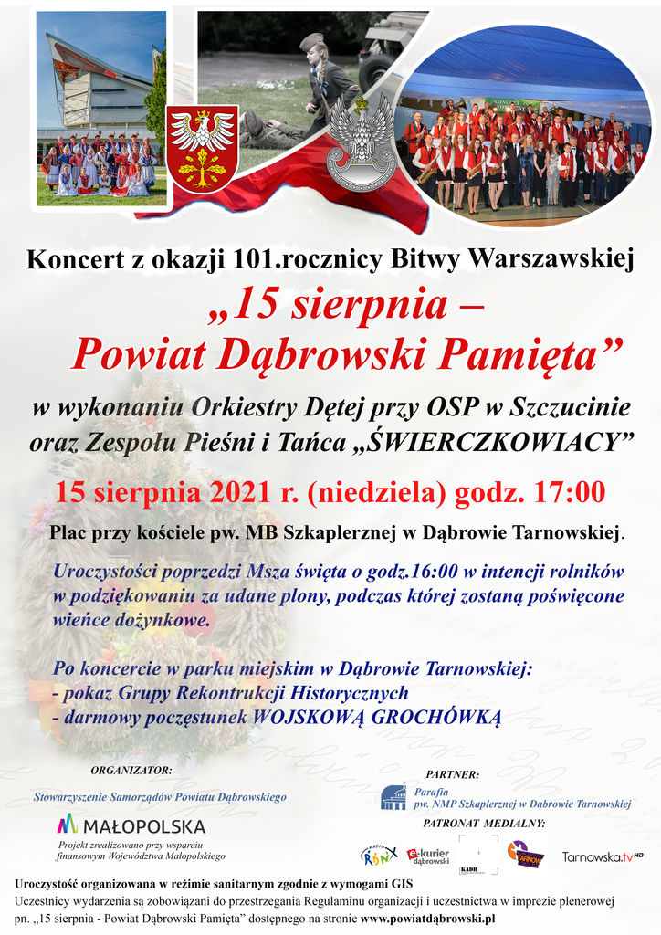 Koncert 15 sierpnia - Powiat Dąbrowski Pamięta