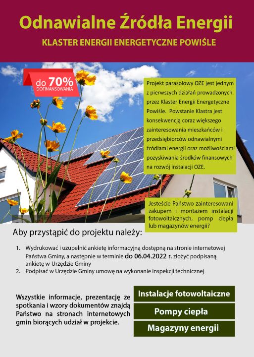 Odnawialne źrodła energii - informacja