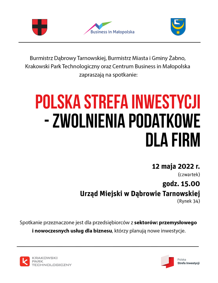Dąbrowa Tarnowska zaproszenie dla przedsiębiorców