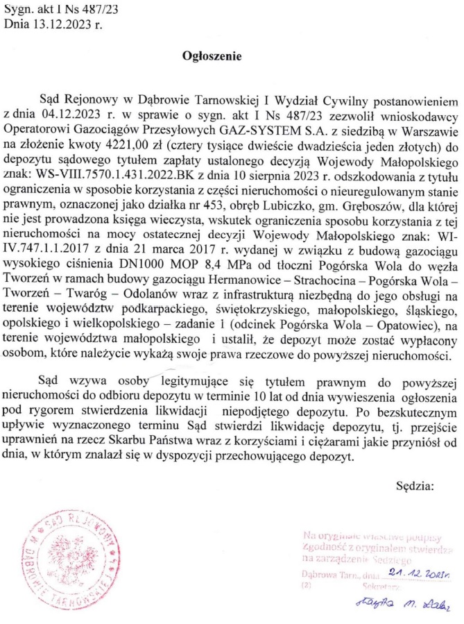 Ogłoszenie