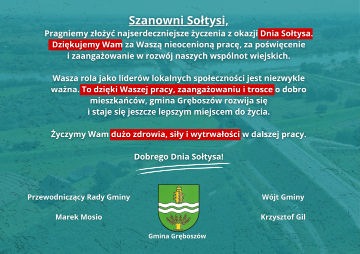 Życzenia z okazji Dnia Sołtysa