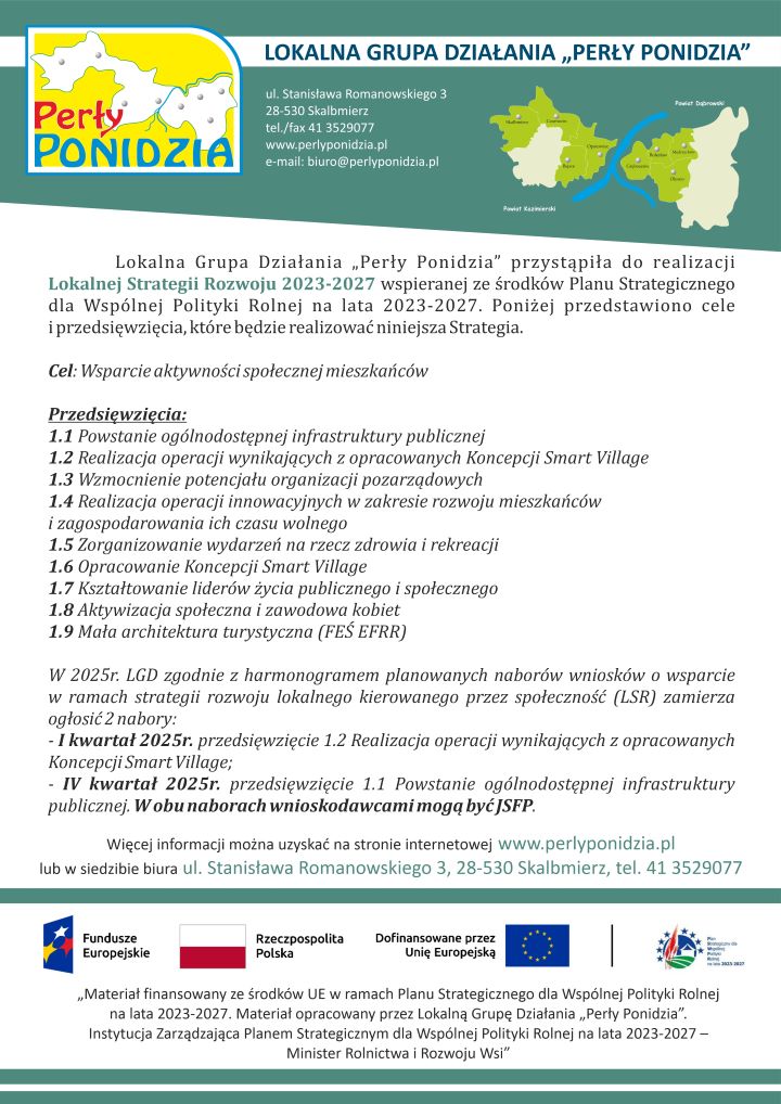 Plakat realizacja LSR na lata 2023-2029