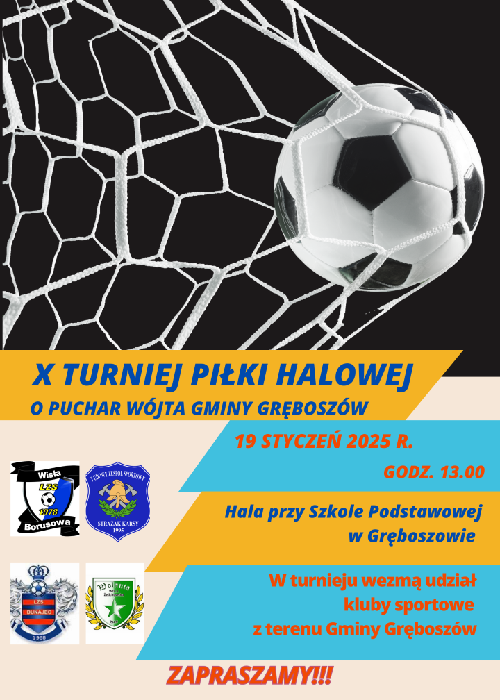 Plakat Turniej Piłki Halowej