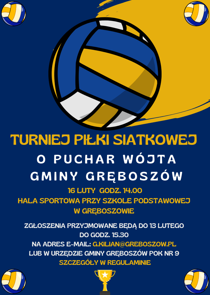 Plakat V Gminnym Turnieju Piłki Siatkowej