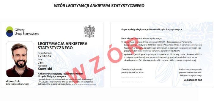 LEGITYMACJI ANKIETERA STATYSTYCZNEGO