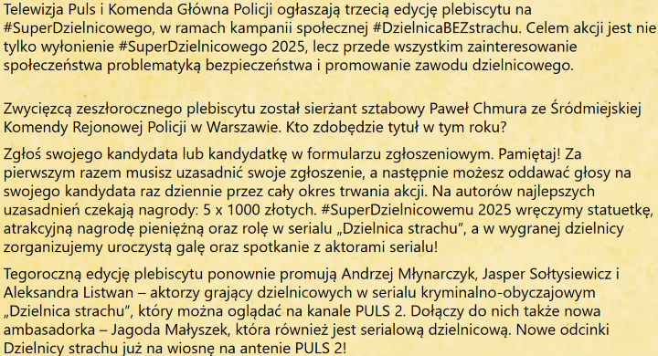 Opis Plebiscytu Super Dzielnicowy