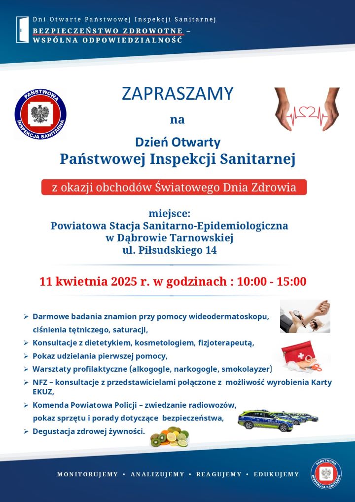 PLAKAT DZIEŃ OTWARTY PAŃSTWOWEJ INSPEKCJI SANITARNEJ