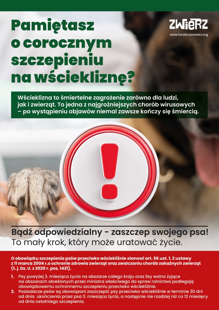 Płakat wścieklizna 