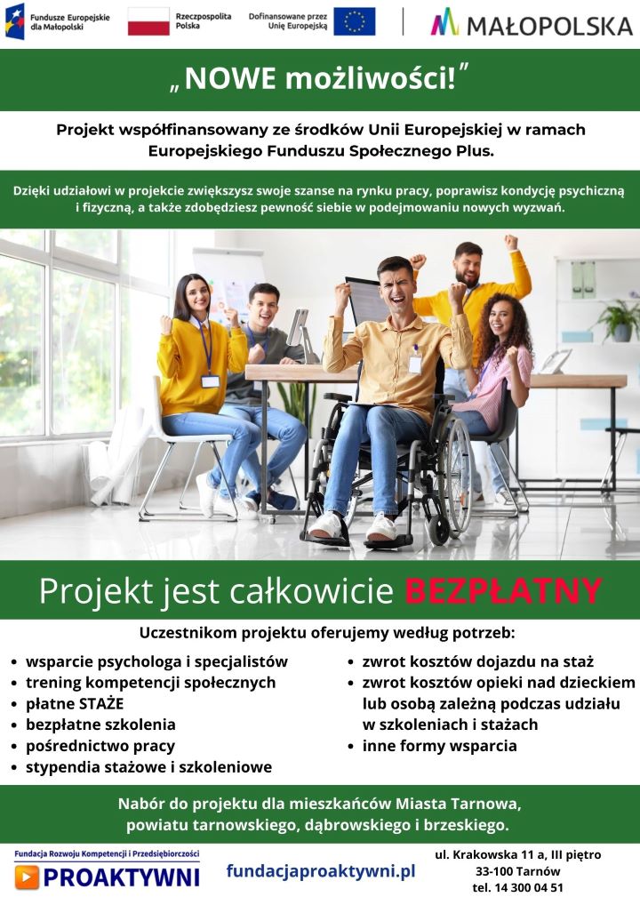 Plakat NOWE możliwości