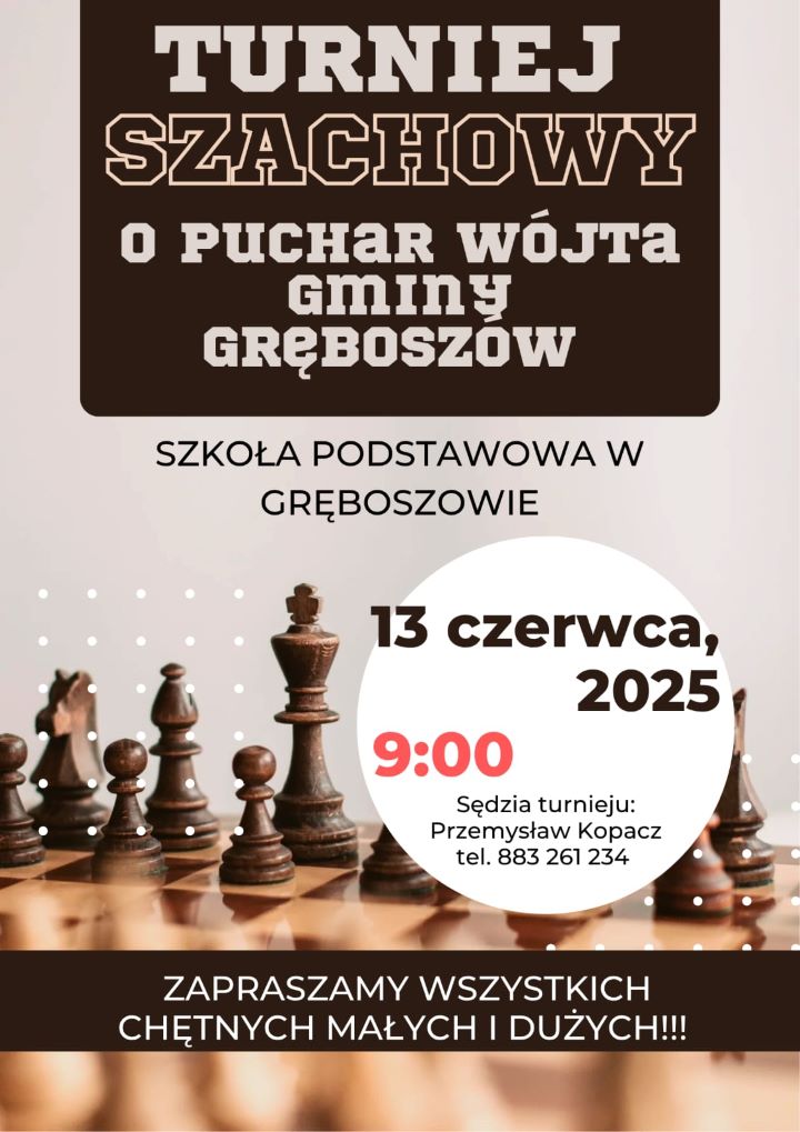 Plakat turniej szachowy