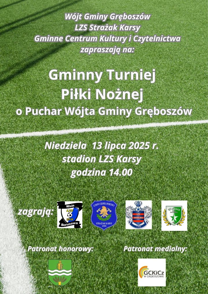 PLAKAT PUCHAR WÓJTA GMINY GRĘBOSZÓW