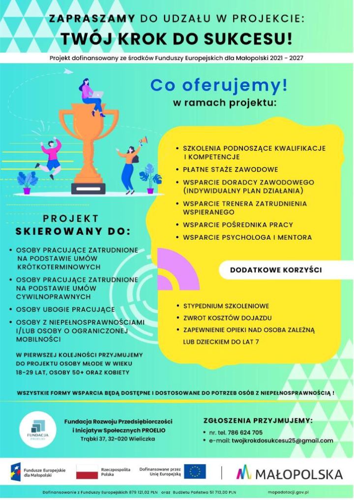 Plakat Twój Krok do sukcesu
