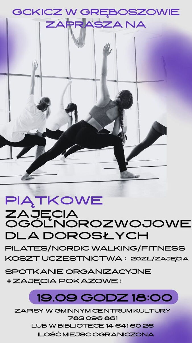 Zajęcia pilates plakat