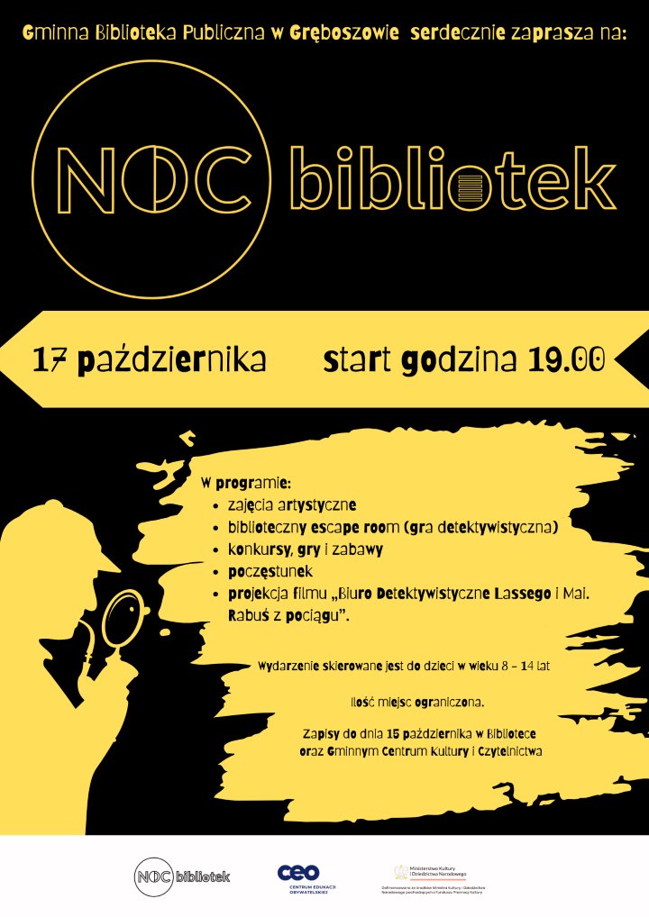 Noc bibliotek Plakat