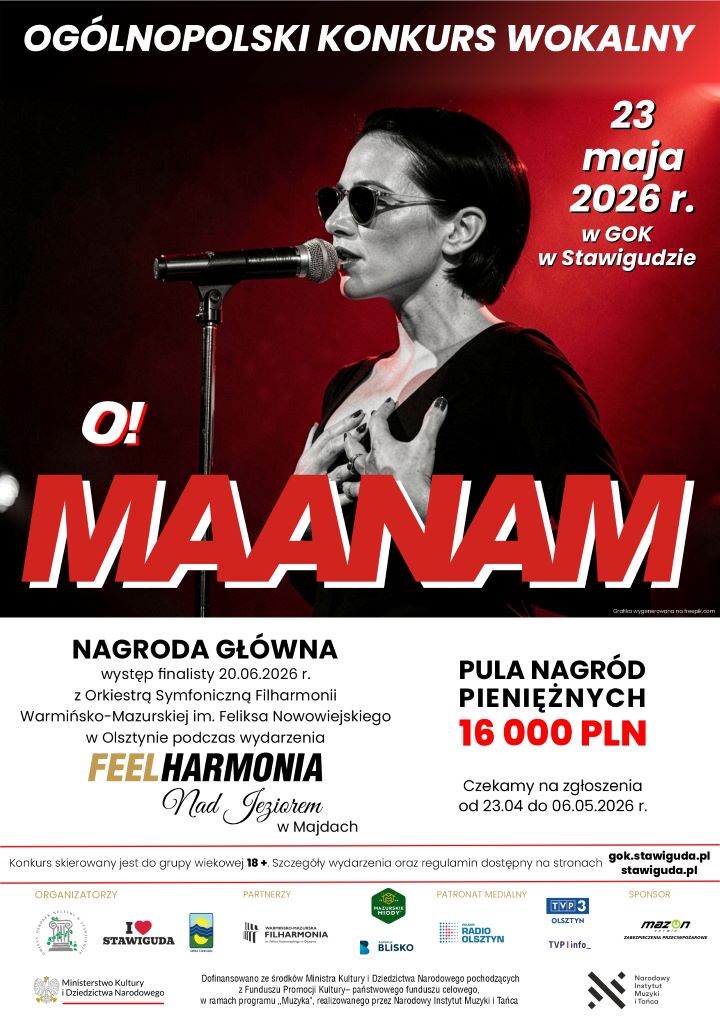 Plakat Konkurs wokalny Maanam
