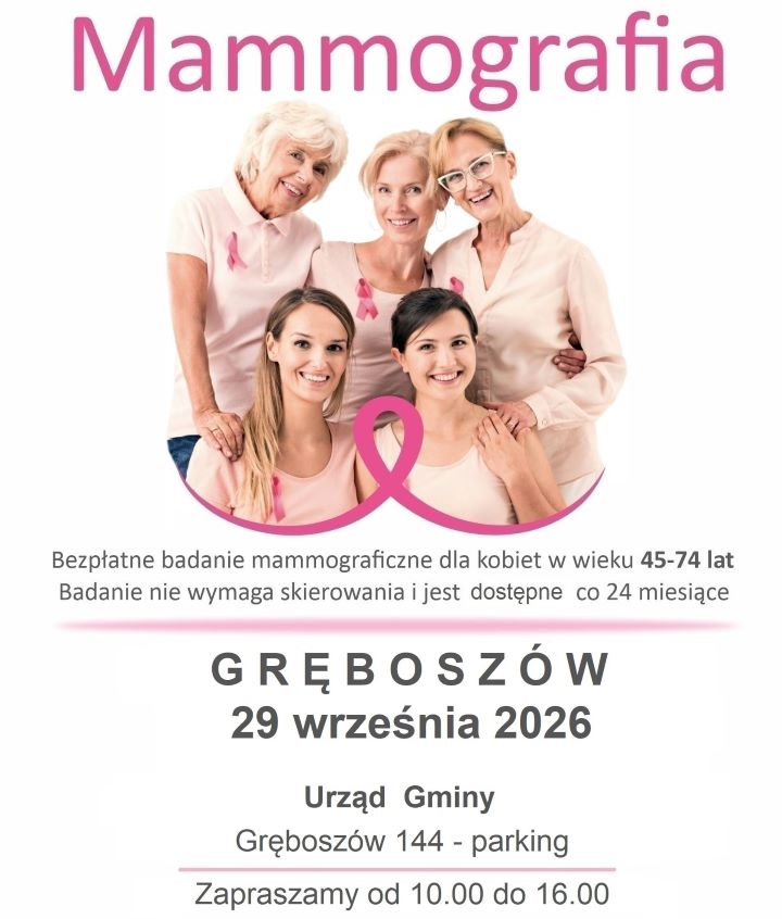 Zapraszamy na DARMOWĄ mammografię