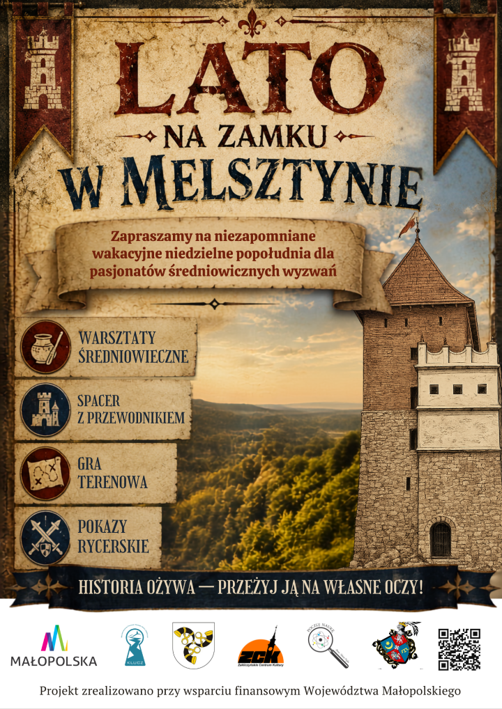 Plakat lato na zamku w Melsztynie
